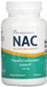 A white bottle of NAC N-Acetyl Cysteine supplements.